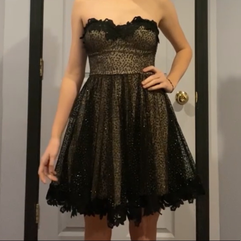 City Triangles black formal dress